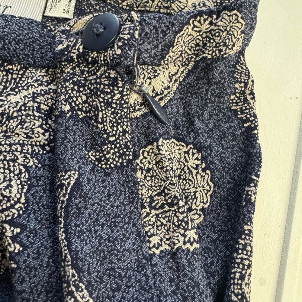 InWear Vintage Womens Size 6 Blue Paisley Maxi Skirt 100% Rayon - Picture 4 of 7